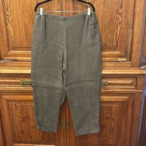Flax large, brown ankle length pants